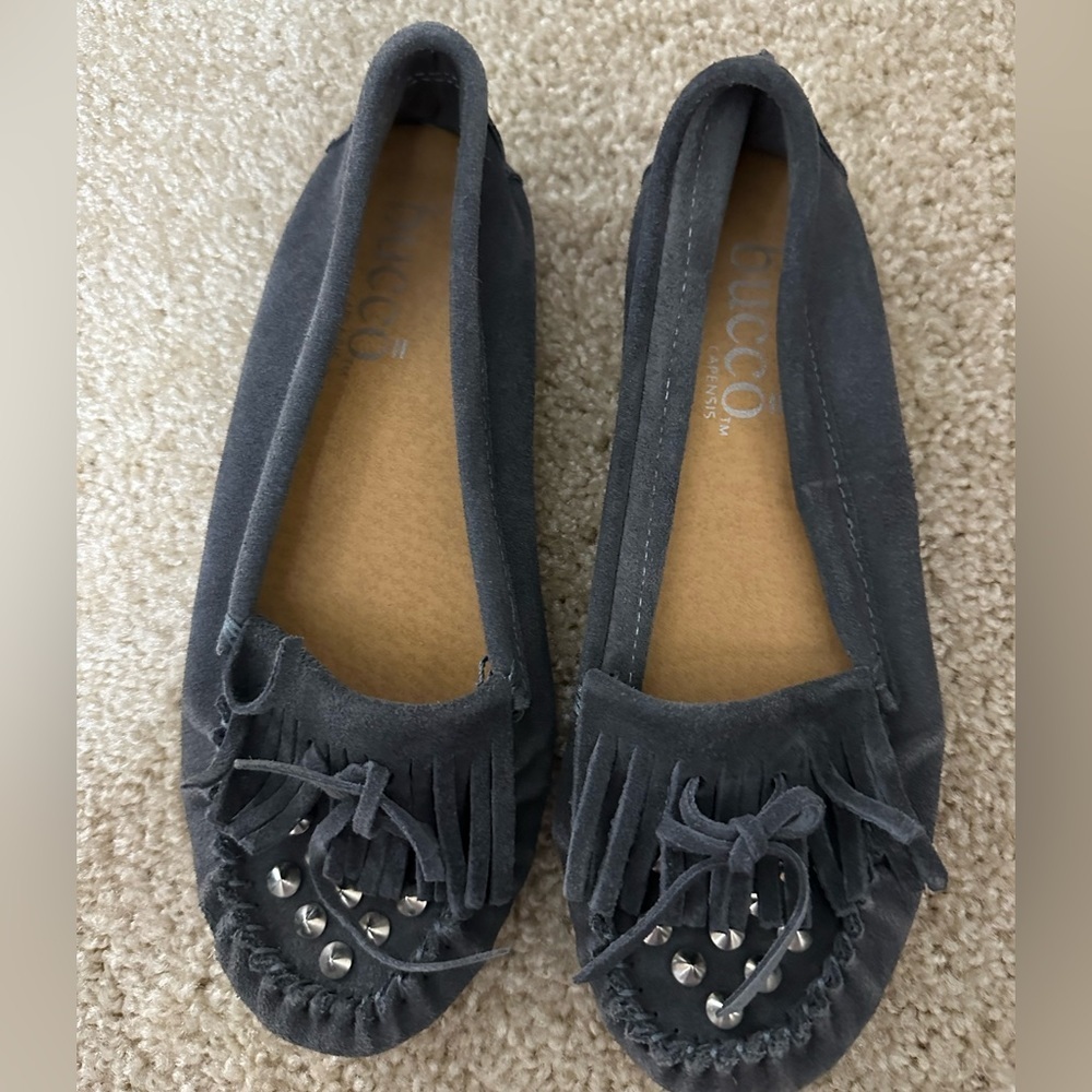 bucco moccasins grey